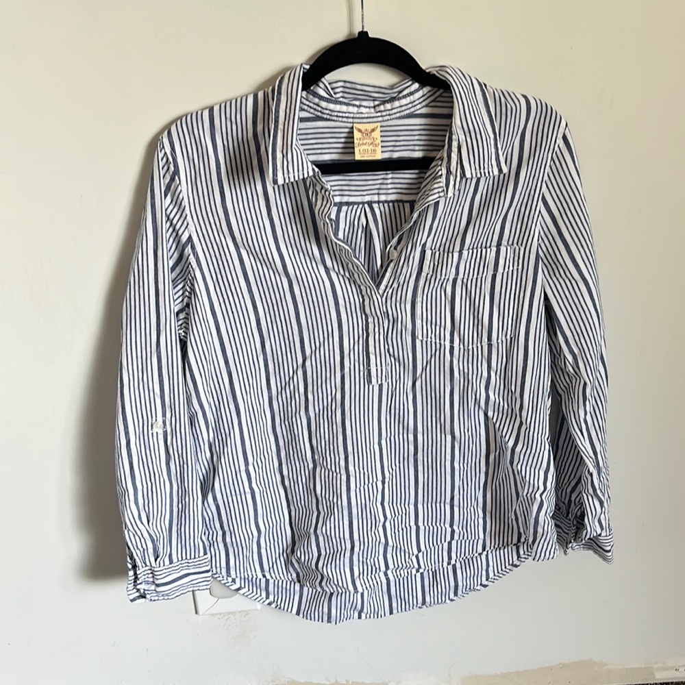 Faded glory button blouse
